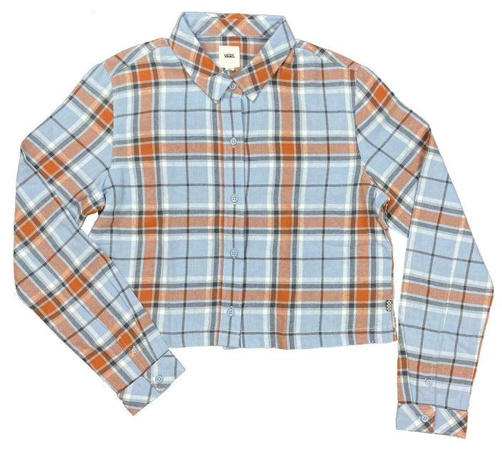 Vans Box Car II Shirt Blue Plaid Flannel Large 4