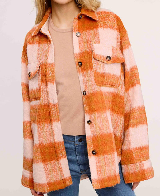 LA MIEL Mohair Over Jacket Orange Medium 2