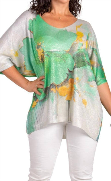 GIGI MODA Papavero Knit Top Green One Size 2