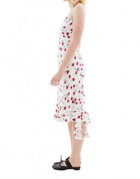 ★MARNI★ Floral Print Midi Dress Lily White ABMA1162A0UTC32 MARNI Printed crepe midi dress | NET-A-PORTER