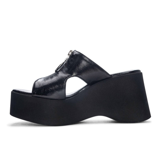 Chinese Laundry Taysha Platform Slide Sandals Black US 10 4