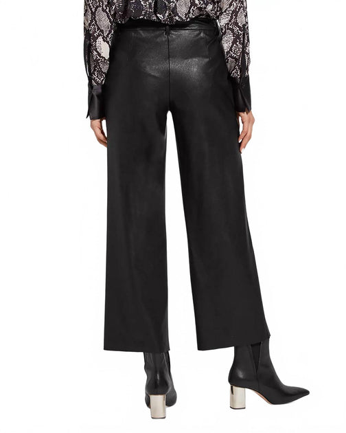 Lysse Kunstleder Cropped Weite Hose Schwarz XSmall 3