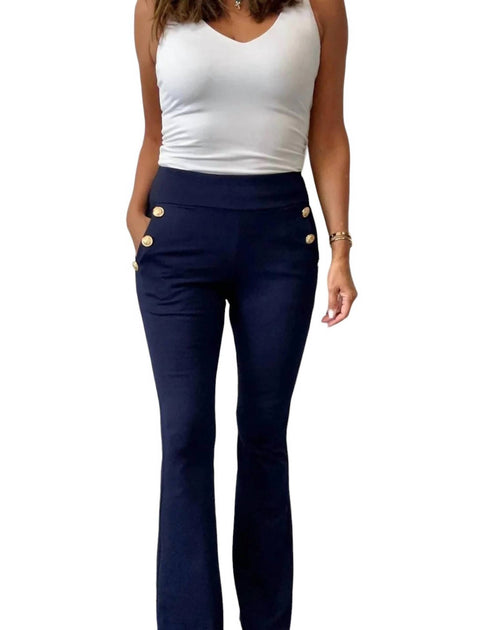 Veronica M Ponte Pants Blue Medium 2