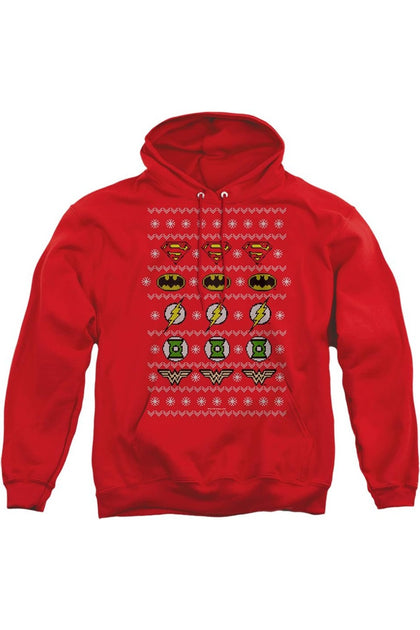 Gildan Justice League of America Shields Kapuzenpullover Rot Medium 2