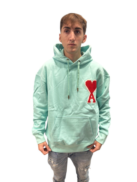 Ami Paris Hooded Sweatshirt Light Mint Green Large 2