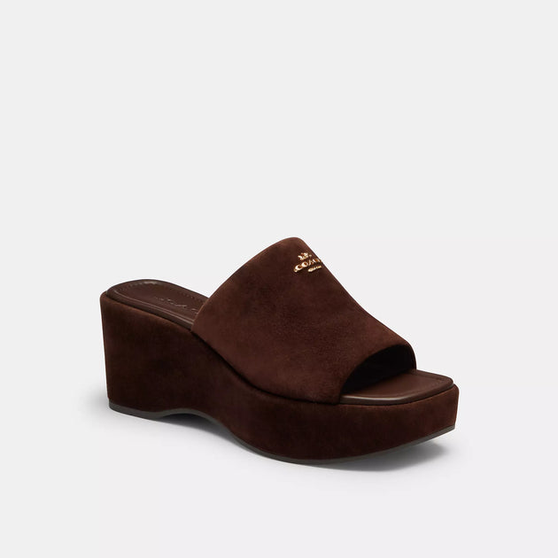Coach Phoebe Platform Sandal Brown US 5.5 2