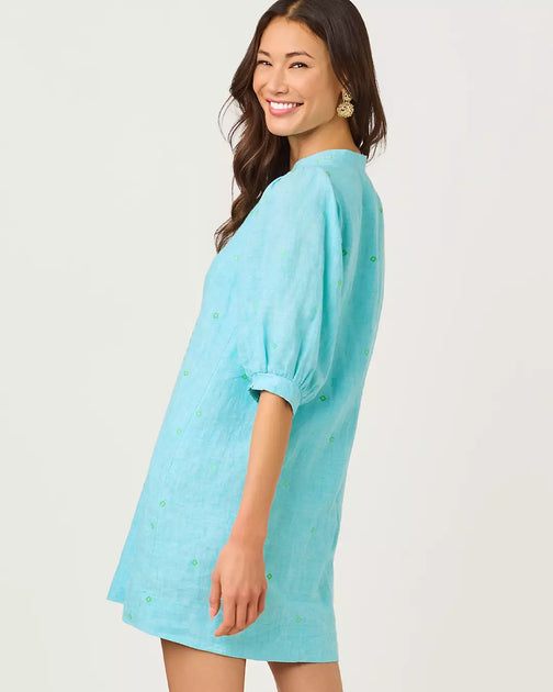 Lilly Pulitzer Mialeigh Linen Dress Multi US 4 5