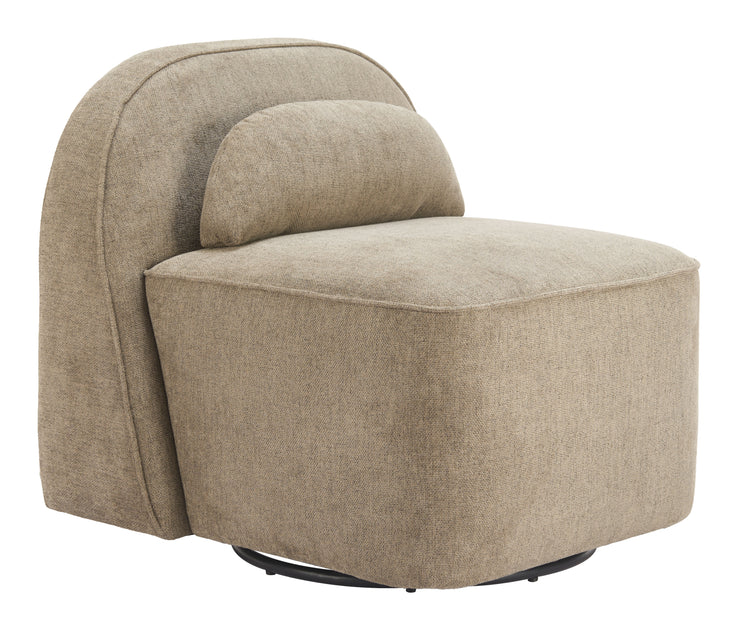 Hivvago Kakao Swivel Chair Olive Brown 2