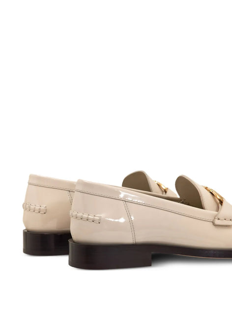 Salvatore Ferragamo Gancini Leather Loafers Beige US 9.5 3