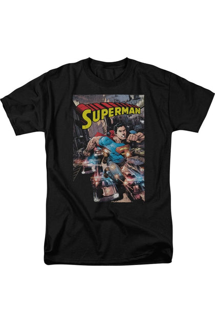 Gildan Superman Action One T-Shirt Black XLarge 2