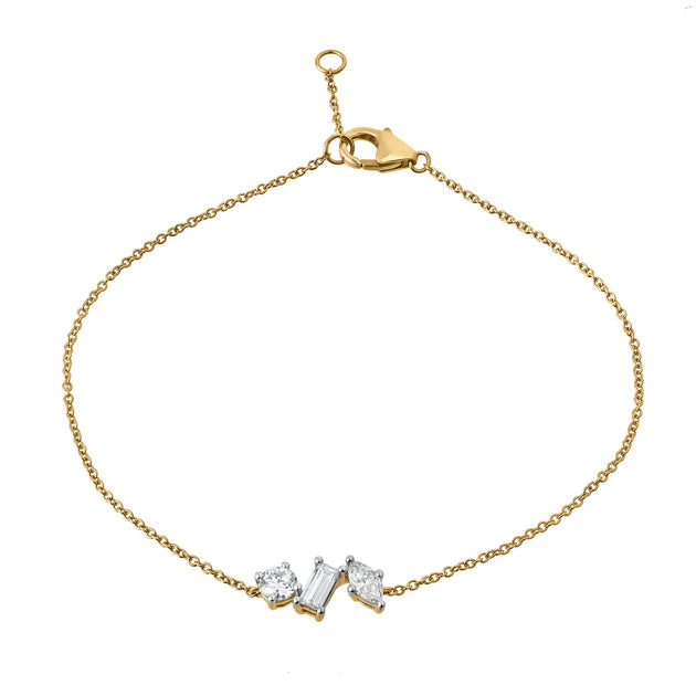 LuvMyJewelry Whisper Diamond Bracelet Silver US 7 2