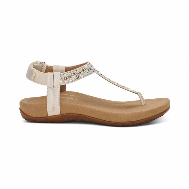 Aetrex Marni Slingback Thong Sandal White EU 40 3