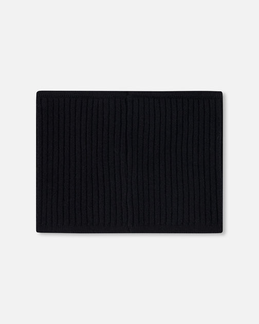 Deux par Deux Neckwarmer Black 2T-3T 3