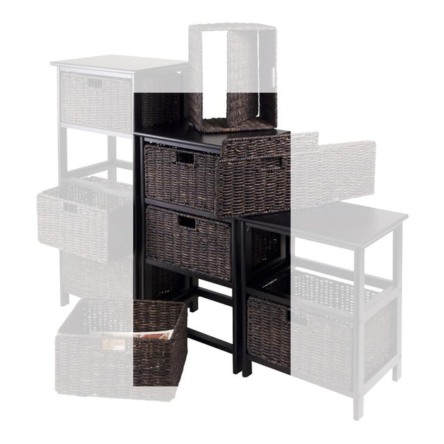Winsome Wood Omaha Storage Rack Black 3