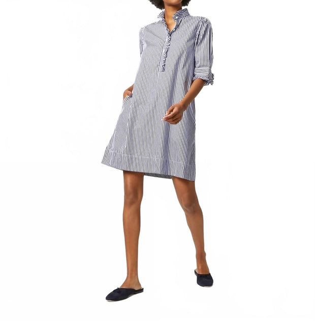 Ann Mashburn Elbow-Sleeved Frill Dress Multi XSmall 4
