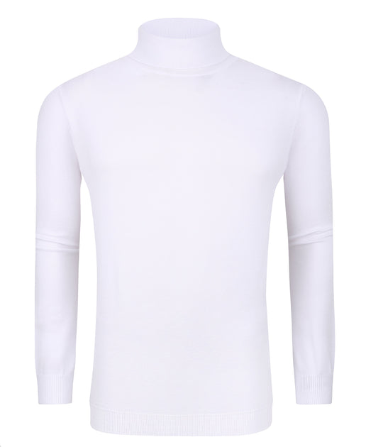 Tom Baine Slim Fit Performance Cotton Col Roulé Blanc XXLarge 2