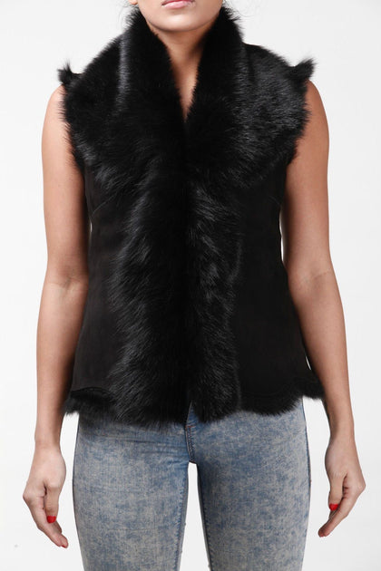 Infinity Toscana Sheepskin Gilet Grey XS 2