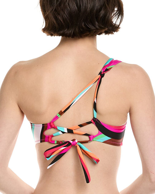Trina Turk Swoop One-Shoulder Top Multicolor US 8 3