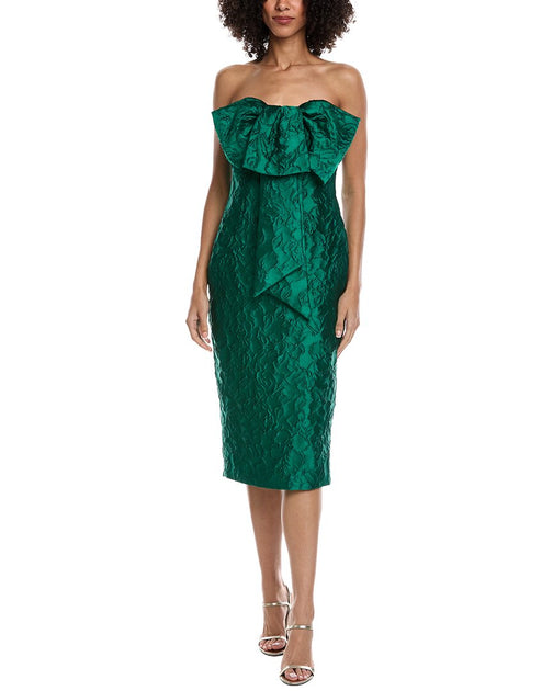 Robe Mi-longue Jacquard Badgley Mischka Vert US 0 2