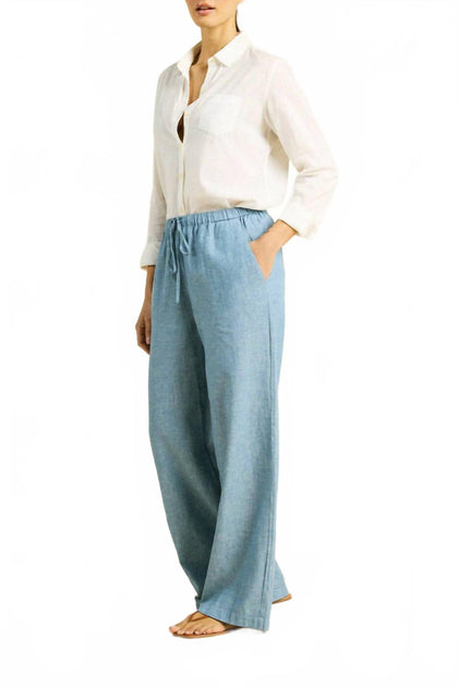 TROVATA Vera Straight Leg Pant Blue Small 3