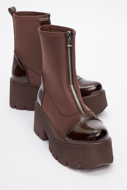 Prologue Bray Patent Chunky Boot Multi US 7 2
