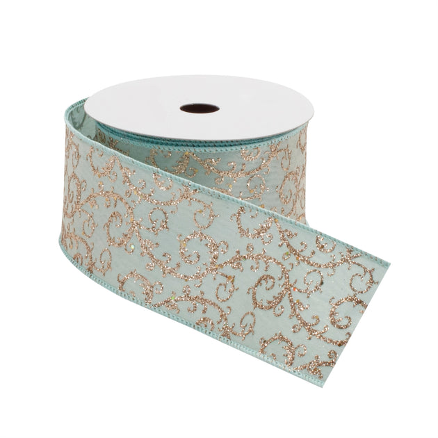 Hivvago 2.5 inch x 10 Yds Wired Ribbon 4