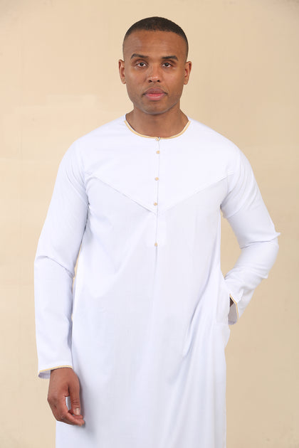 Thobe Omani Homme Blanc XXLarge 3