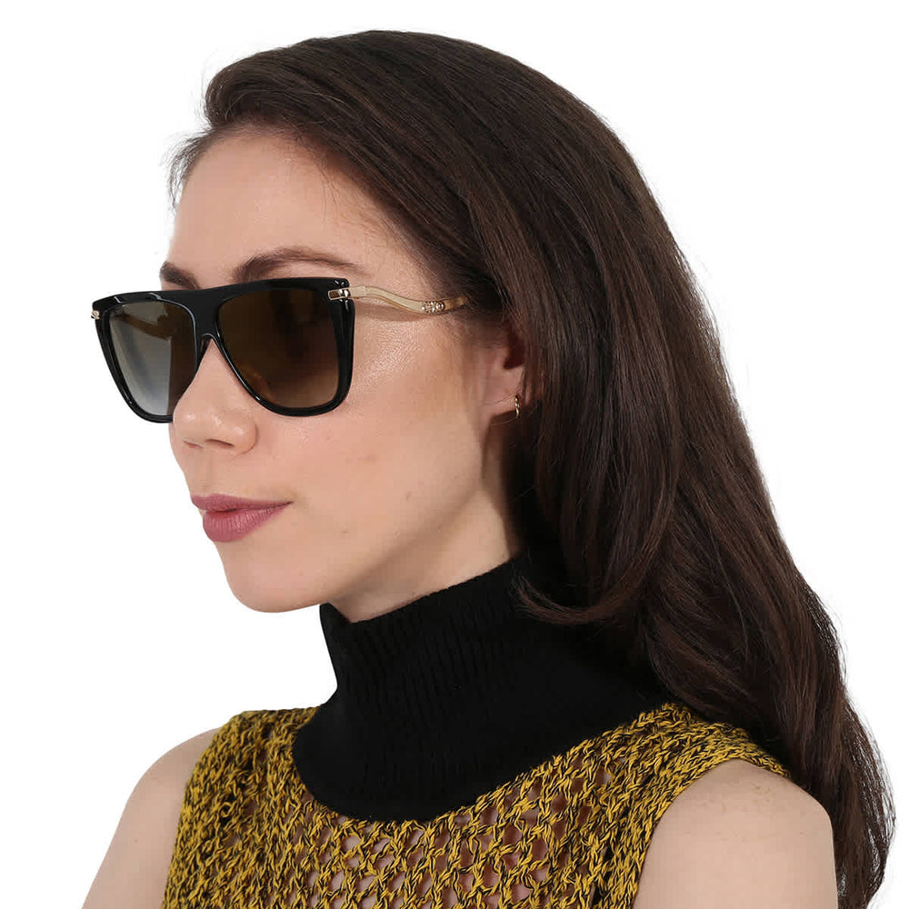 Jimmy Choo Gray Sf Gold Browline Ladies Sunglasses Suvi/s 0807/fq