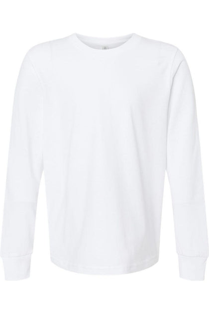 Next Level 3600 Youth Long Sleeve T-Shirt White Small 2