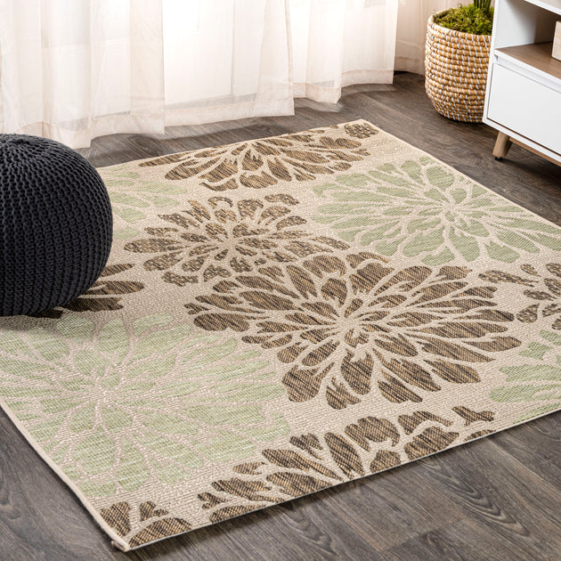 Jonathan Y Zinnia Square Rug Sage Green 2