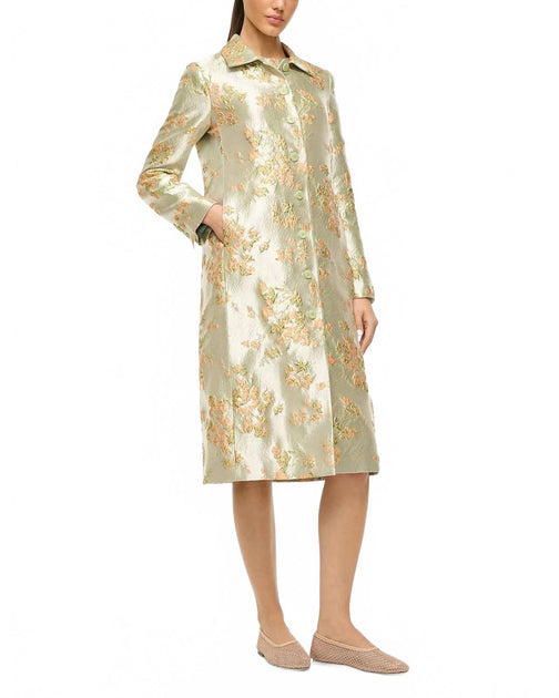 staud garden dress metallic bloom Antoinette Coat In ship_ae_sea Gili Dress Petite / Color:Marsala
