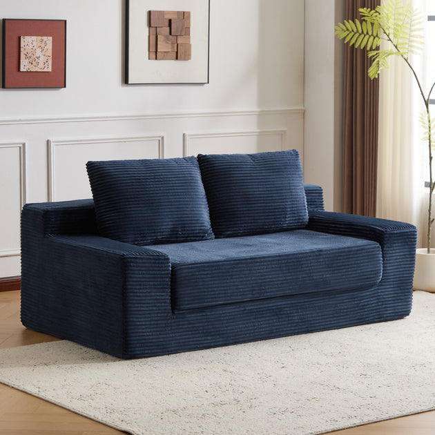 GOODSILO Deep Seat Corduroy Loveseat Sofa Bed 3