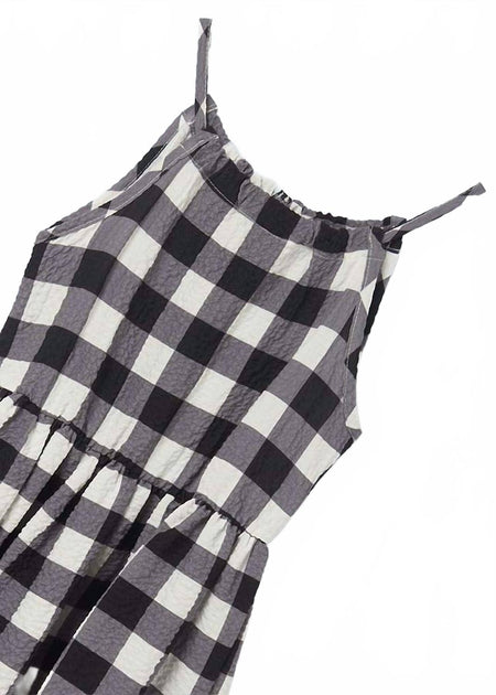 Mayoral Kids Gingham Crinkle Dress White US 16 4