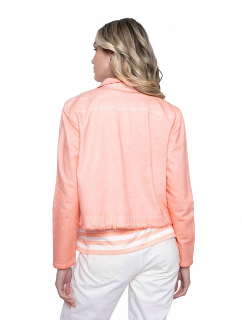 Veste Picadilly Franges et Poches Plaques Rose XSmall 3