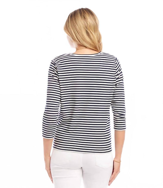 Karen Kane Tie Front Top Blue Large 4