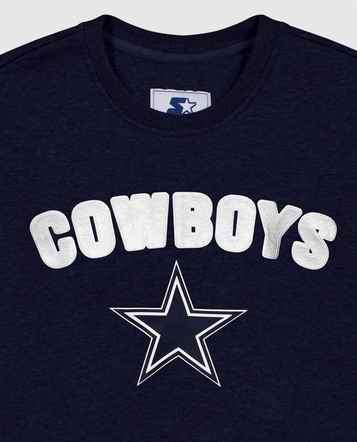 Starter Men's Dallas Cowboys Long Sleeve Crew Neck Shirt Blue Large 4