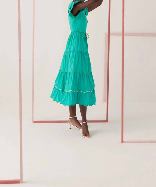 CELIA B Baba Cay Dress Blue Small 3