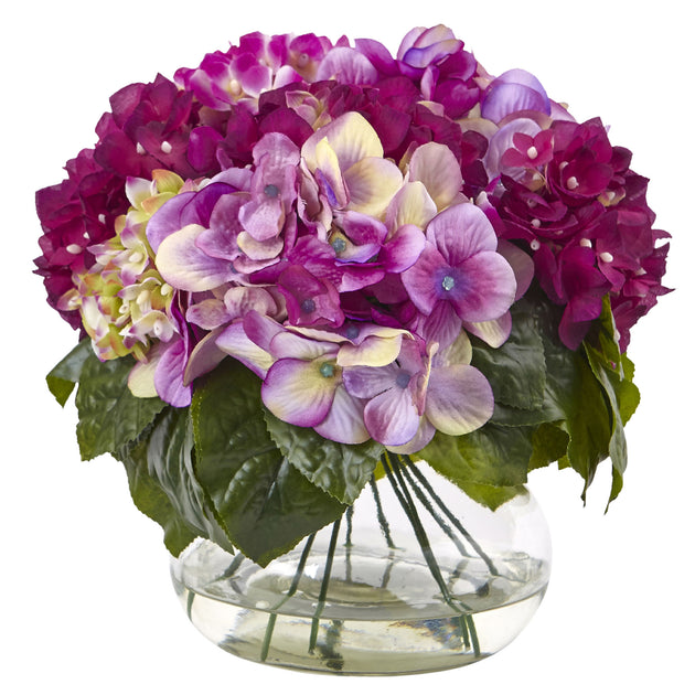 Hivvago Artificial Hydrangea Arrangement Multicolor 30 cm 2