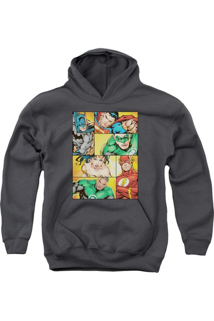Gildan Justice League Hero Boxes Hoodie Black Large 2