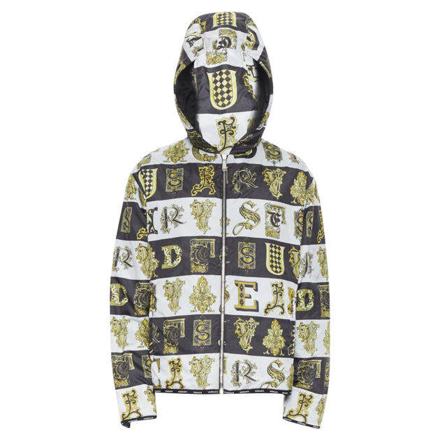 Versace Reversible Baroque Alphabet Quilted Jacket Multicolor EU 54 5