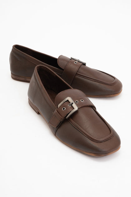 Forever & Always Jade Leather Loafer Black US 6 2