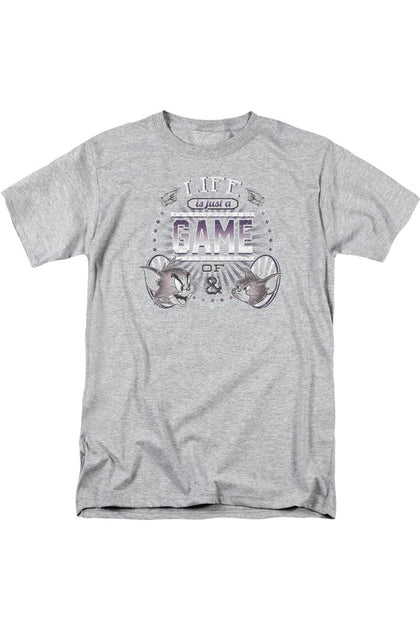 Gildan Tom And Jerry Life Is A Game T-Shirt Grey Medium 2