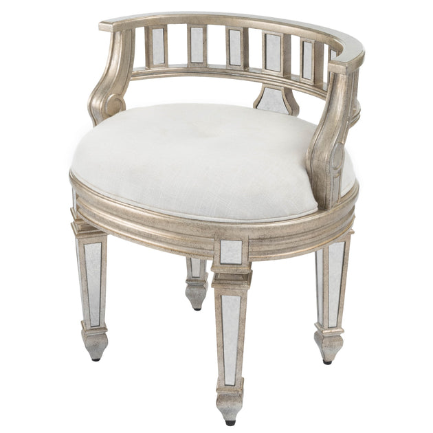 Hivvago Round Ottoman Cream 21in 3