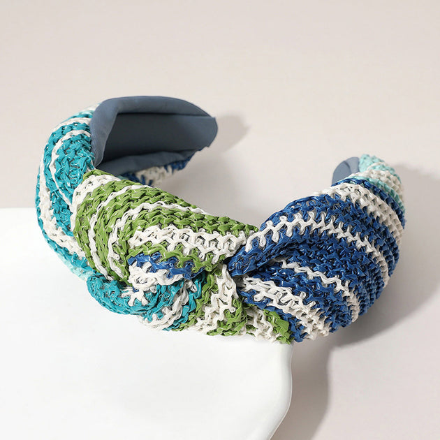 FASHNZFAB Raffia Knot Headband 2