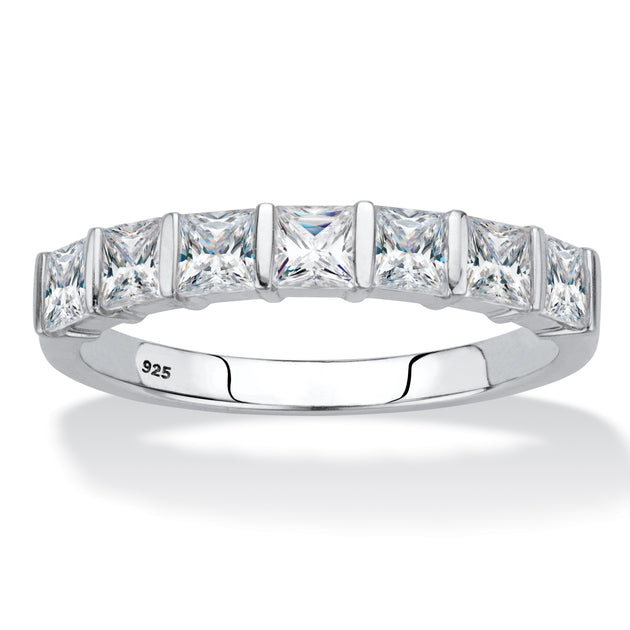 Palm 1.12 TCW Cubic Zirconia Sterling Silver Ring Silver US 9 2