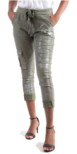GIGI MODA Umbria Cropped Pants Grey One Size 3