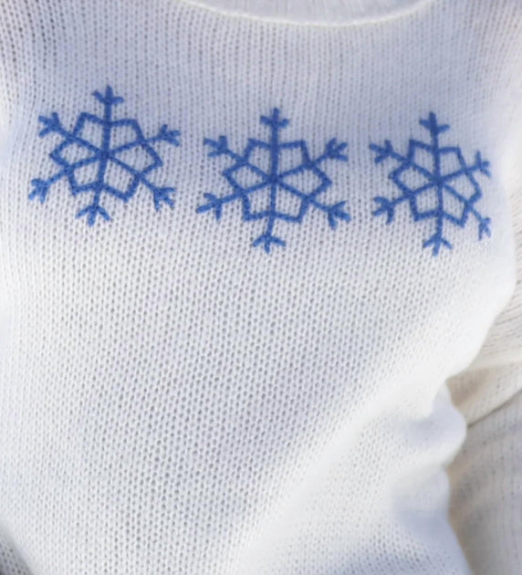 Wooden Ships Snowflake Trio Sweater White XS 3