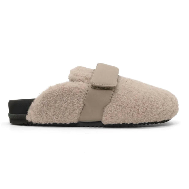 ROAM Fuzzy Loafer Mule Beige US 8 2