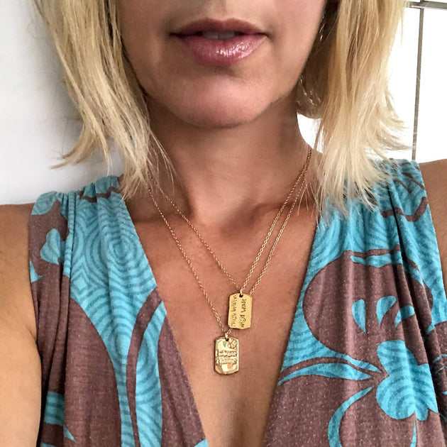 Jessica Elliot Resolutions We Can All Keep Dogtags Max Necklace Multi One Size 7
