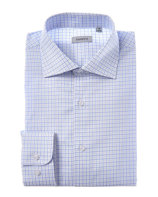 Zanetti Dress Shirt Blue Cotton US 15 32/33 2
